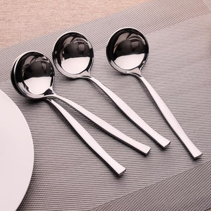 Sadstory Small Stainless Steel Gravy Ladle, Soup Ladles Serving, 4 Packs | Little Ladle, Dressing Ladles Serving