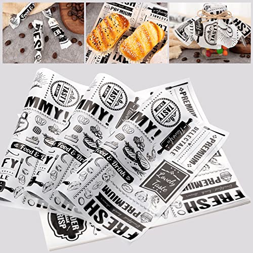 160 Pcs Newsprint Wax Paper Sheets, Newspaper Theme Food Wrap Papers for Sandwiches, Deli Wraps, Waterproof Oil-proof Picnic Basket Liners - color: Newspaper