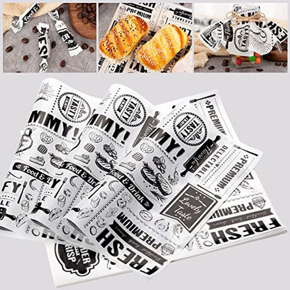 160 Pcs Newsprint Wax Paper Sheets, Newspaper Theme Food Wrap Papers for Sandwiches, Deli Wraps, Waterproof Oil-proof Picnic Basket Liners - color: Newspaper