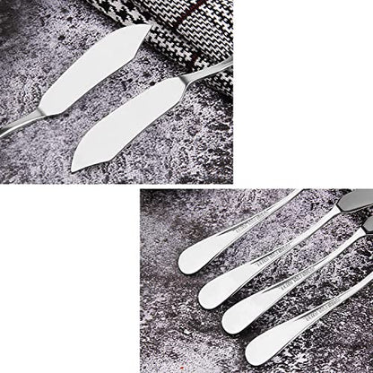 8pcs Stainless Steel Butter Knife, Cheese/Butter Spreaders, Breakfast Spreads Knives,Cheese and Condiments - color: 8pcs