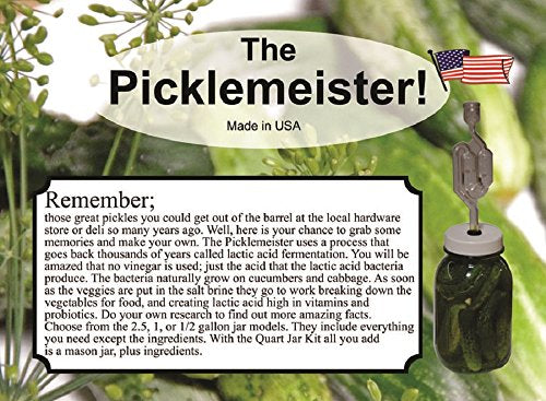 The Picklemeister Glass Fermentation Jar (Picklemeister 1 Gallon) - size: Picklemeister 1 Gallon