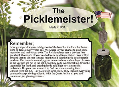 The Picklemeister Glass Fermentation Jar (Picklemeister 1 Gallon) - size: Picklemeister 1 Gallon