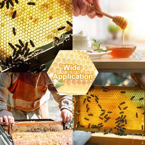 30PCS Beeswax Sheets Foundation Sheets 16-1/2 x 8-1/3 inch for Beehives Frames, Beeswax Sheets for Beekeeping,Candles Making, Hives (42cm x 21cm)