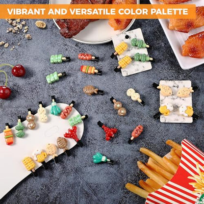 30 Pcs Bean Sprout Hair Clips Rave Mixed Style Plant Hairpins Hair Accessories for Party Irish(Bbq) - style: Bbq