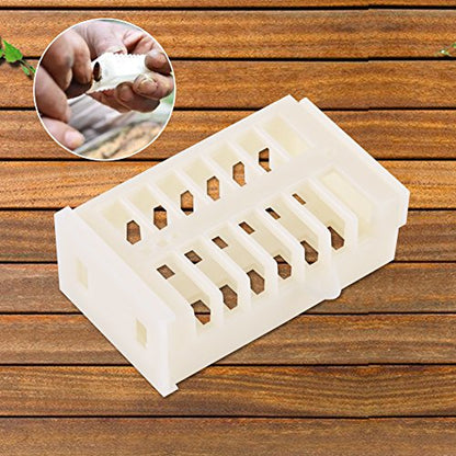 Hilitand 10pcs Multifunctional Bee Queen Cage, Plastic Match Box Moving Catcher Cage Beekeeping Tools 50x30x19mm/1.97x1.18x0.75in