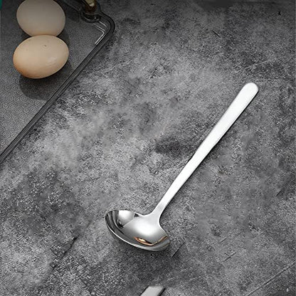 Small Ladle 8.6 Inch Gravy Ladle 18/8 Stainless Steel Ideal for Serving Soup Sauce Set of 2,Silver