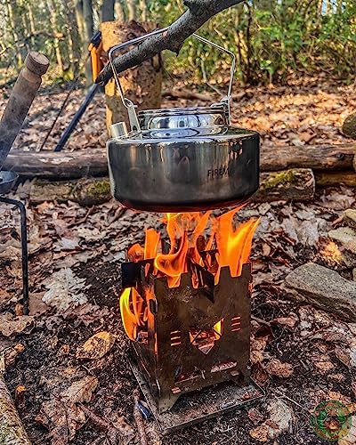 Fire-Maple Antarcti 1.5L Kettle Series | Portable Durable Bushcraft Gear Open Fire Kettle | SUS304 Stainless Steel - size: 1.6 Quarts