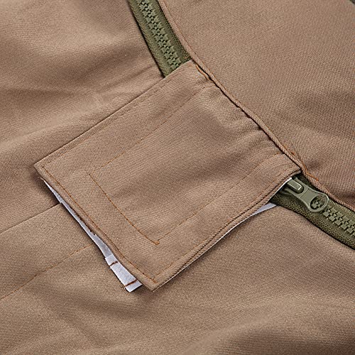 Breathable Bee Suits for Beekeepers Protective Suit with Zipper Light Brown (XL) - size: X-Large