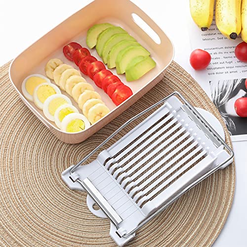 FENGCHEN Spam Slicer, Easy Luncheon Meat Cutter with Stainless Wires, Multi-purpose Soft Food Cutter for Luncheon Meat, Fruit of Kitchen Home Use, Durable and Rust Resistant Food Prep Accessory,White - color: White