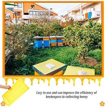 Rtteri 20 Packs 10 Frame Plastic Queen Excluder Beekeeping Queen Excluders Bee Supply Queen Excluder Fits 10 Frame Langstroth Beehives Beekeeping Supplies Kit Tools for All Beekeeping Levels (Yellow) - color: Yellow