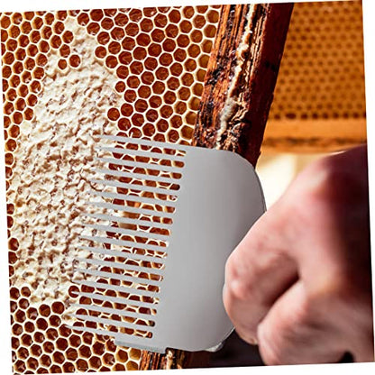 Multi-Functional Honeycomb Scraper Tool for Beekeepers Sturdy Stainless Steel Honey Uncapping Fork with Plastic Handle Essential Beekeeping Equipment for Honey Extraction