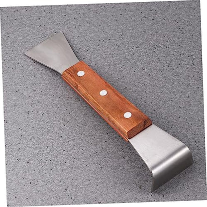 Stainless Steel Beekeeping Box Scraper with Wooden Handle Durable Bee Tool for Easy Honey Extraction and Hive Maintenance Essential Beekeeping Scraper for Every Beekeeper