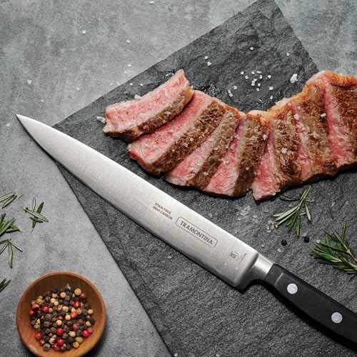 Tramontina Pro Series Forged 8-Inch Carving Knife, Stain-free High-Carbon Steel Kitchen Knives for Slicing Brisket and other Meats - style: 8-Inch Carving Knife