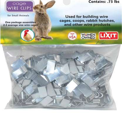 Lixit® Metal Wire J Cage Clips for Assembling and Repairing Rabbit Hutes, Home and Furniture Upholstery - Made in USA (4.5 Pounds) - size: 4.5 Pounds