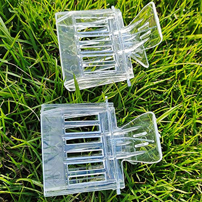 A/U 10 Pack Queen Bee Cage Catcher Clips Transparent Plastic Bee Queen Catcher Get Clips Catcher Trap Box Bee Queen Clip Beekeeper Beekeeping Getting Tool Beekeeping Equipment