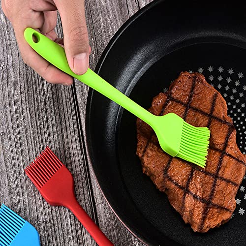 Silicone brush, Oil Brush for BBQ Kitchen Cooking Baking and Grilling (2 PCS,yellow&pink) - color: yellow&pink