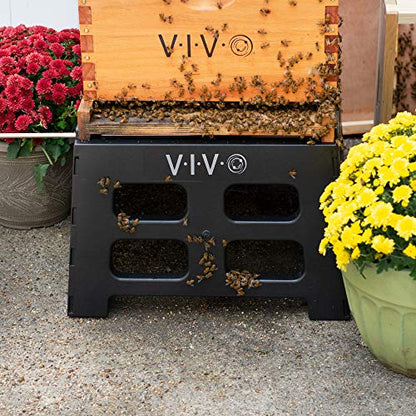 VIVO Black Plastic Beehive Stand, BEE-HVST | For 10 Frame Langstroth Hives, Beekeeping Hive Support Rest, Frame Holder