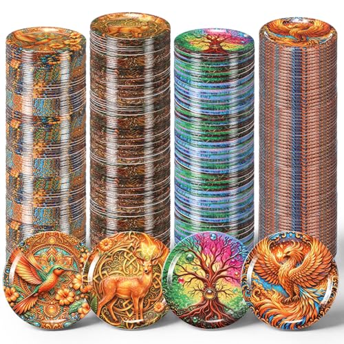 120 Pack Regular Mouth Canning Lids, 4 Style 2.75'' Decorative Mason Jar Lids Rust-Resistant Tinplate Lid for Food Jam Fruits Storage Canning Supplies(Fantasy Painted Style) - color: Fantasy Painted Style, size: Regular