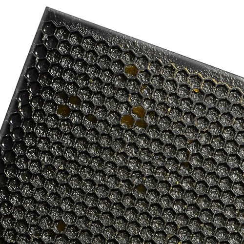 Honey Keeper 6" Bee Frame Foundations - Beeswax Coated Black Foundation Sheets for Medium Super Beehives, 10 Pack