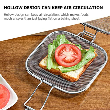 Sandwich Cage Toaster Sandwich Clip Sandwich Racks Breakfast Sandwich Maker Grill Press Grilled Cheese Maker Panini Press Stainless Steel Toaster Accessory Kitchen Utensils