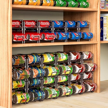 Simple Houseware Stackable Beverage Soda Can Dispenser Organizer Rack, Bronze - 2 Pack - color: Bronze, size: Standard