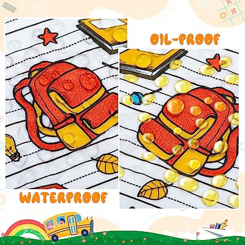 100Pcs Back to School Wax Paper Sheets for Food, Wax Paper for Food Sandwich Wrap Paper Deli Wraps, Waterproof Oil-proof Picnic Basket Liners with Bag Pattern for Kitchen Handmade Food - color: Back to School