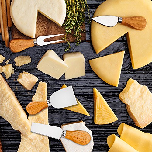 Cheese Knives Set of 8-2 Cheese Knife, 2 Cheese Fork, 2 Cheese Slicer, 2 Butter Knife – Premium Mini Stainless Steel Cheese Knives - Cheese Knife Set for Charcuterie Board - color: Option2