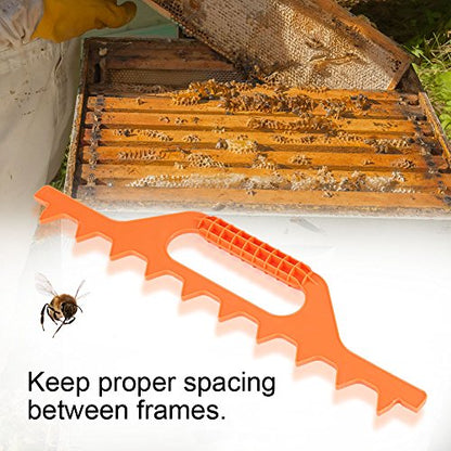 10 Frames Beehive, Beehive Frame Spacer Beekeeping Accessories Blue 7 Frames (Orange 9 Box)