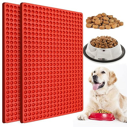 Palksky (2 Pack) 468-Cavity Mini Round Silicone Mold/Chocolate Drops Mold/Dog Treats Pan/Semi Sphere Gummy Candy Molds for Ganache Jelly Caramels Cookies Pet Treats Baking Mold - color: 2PCS 468-Cavity