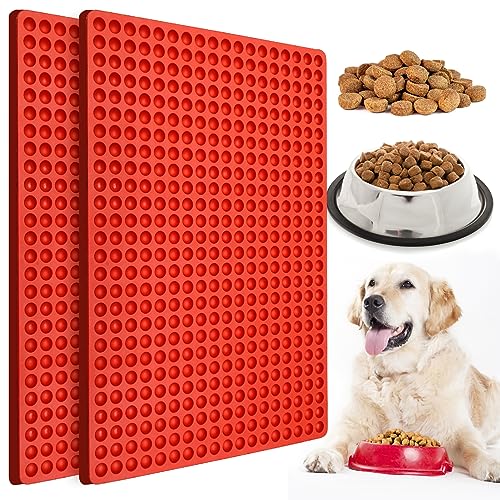 Palksky (2 Pack) 468-Cavity Mini Round Silicone Mold/Chocolate Drops Mold/Dog Treats Pan/Semi Sphere Gummy Candy Molds for Ganache Jelly Caramels Cookies Pet Treats Baking Mold - color: 2PCS 468-Cavity