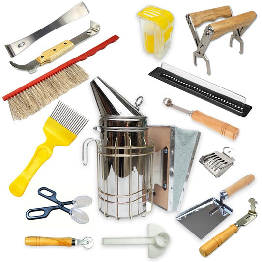 Beekeeping Starter Kit - 15-Piece Tool Set for Beekeepers | 15 Tools Included, Beginner Friendly