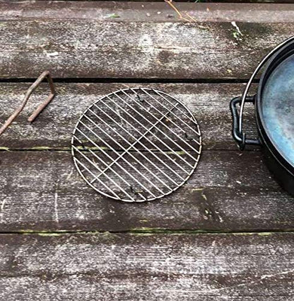 CAMPINGMOON Round Roasting Baking Steaming Cooling Rack Cooking Grid Grill Stainless Steel Fits for Dutch Oven (Diameter φ6.7inch, W17) - color: Dia 6.7 inches, W17