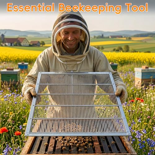 Metal Queen Excluder 10 Frame for Beehive, 4 Pack Heavy Duty Galvanized Steel Queen Excluder for Beekeeping Supplies - size: 10-Frame 4Pack