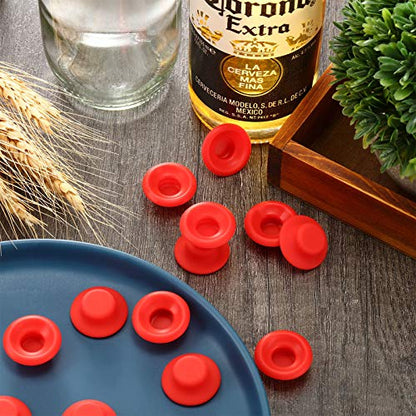 70 Pieces Silicone Rubber Gaskets Washer for Swing Flip Bottle Hat Shaped Swing Top Washers Leak-proof Seal Gasket Replacements for Home Brew Beer Soda Bottle Sealing