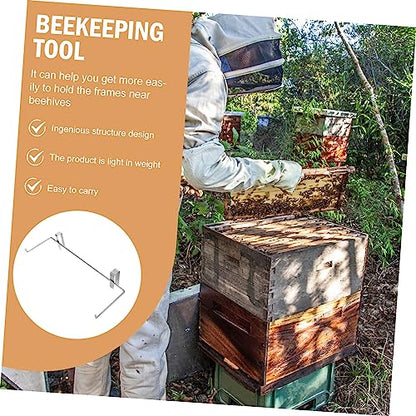 ibasenice 2 Pcs Beekeeping Frame Holder Professional Bee Hive Stand Bee Hive Metal Shelf Standhive Tool
