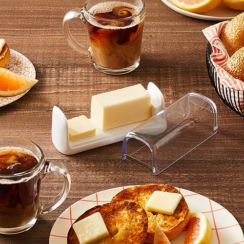 Chef’n Slice'n Store Butter Dish with Built-In Slicer Lid – Fits Long & Short Sticks, Measurement Marks Included – Keeps Butter Fresh & Ready to Slice - style: Butter