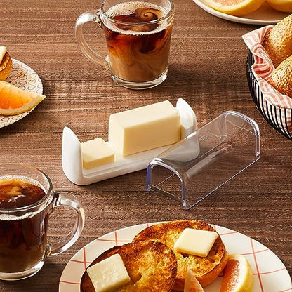 Chef’n Slice'n Store Butter Dish with Built-In Slicer Lid – Fits Long & Short Sticks, Measurement Marks Included – Keeps Butter Fresh & Ready to Slice - style: Butter