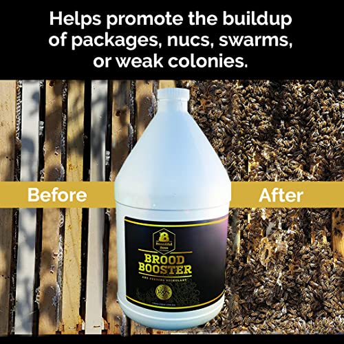 Brood Booster & Feeding Stimulant – 2 Gallon – Natural Honey Bee Supplement – Boosts Colony Growth – Prevents Syrup Fermentation – Aids Comb Building – Great for Nucs & Swarms - size: 2 Gallon
