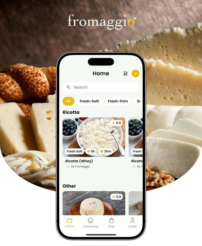 Fromaggio Smart Home Cheese Maker with App Control (Copper) | WI-FI App Control, Automated Heating, Stirring, Cutting and Draining, Dishwasher-Safe Parts, For Soft, Hard, Vegan Cheeses - color: Copper