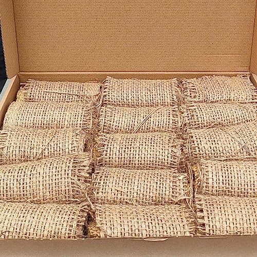 AukBeeFun Jute Burlap Rolls Smoker Fuel,2 Pound Bee Smoker Fuel for Beekeeping,Easy to Light Produce a Clean and Cool Smoke Burn for A Long Time