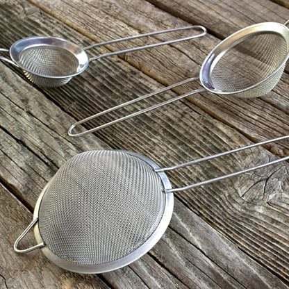 6 Pcs Mesh Strainers, Stainless Steel Strainer Set Fine Mesh Sieve for Kitchen Sifting Flour, Tea, Cooking, Juice