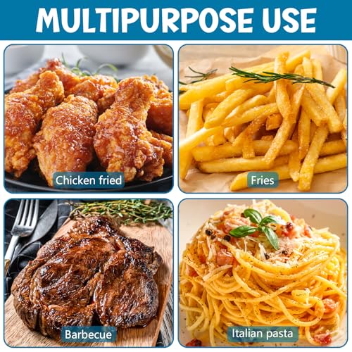 Mumufy 2 Pcs Square Fine Mesh Skimmer Spider Strainer Oil Skimmer for Deep Fryer Frying Scoop Stainless Steel Spider Strainer with Long Handle for Kitchen Swimming Pools Fried Food (5 x 6 Inch) - size: 5 x 6 Inch