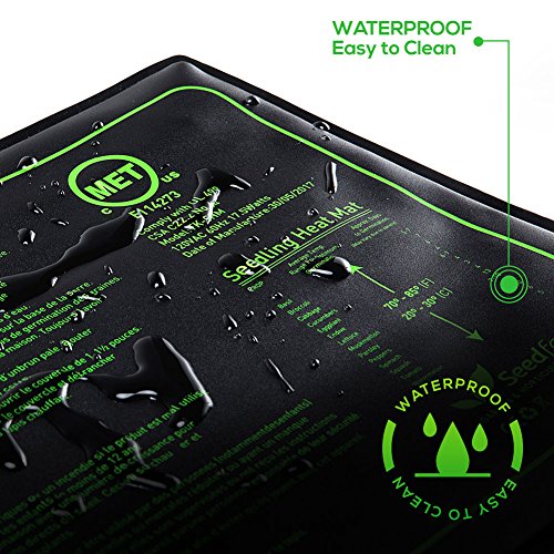 MET Certified Seedling Heat Mat, Seedfactor Waterproof Durable Germination Station Heat Mat, Warm Hydroponic Heating Pad for Indoor Home Gardening Seed Starter - size: 1 Pack-48" X 20"