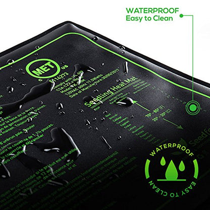 MET Certified Seedling Heat Mat, Seedfactor Waterproof Durable Germination Station Heat Mat, Warm Hydroponic Heating Pad for Indoor Home Gardening Seed Starter - size: 1 Pack-48" X 20"