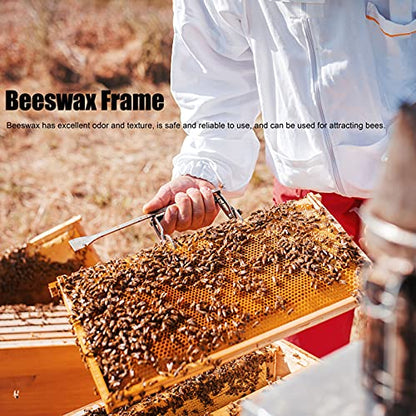 Beeswax Sheets, Natural Beehive Wax Frame Safe Non?Toxic Honey Comb Sheets with Beehive Wax Foundation for Furniture, Lipstick, Mouth Oil, Medicine Beeswax, Mahogany Crafts