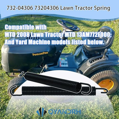 732-04306 73204306 Lawn Tractor Spring Replacement Compatible with M-TD//Tr-oy Bilt//Cu-b Cadet Lawn Mower (4pcs)