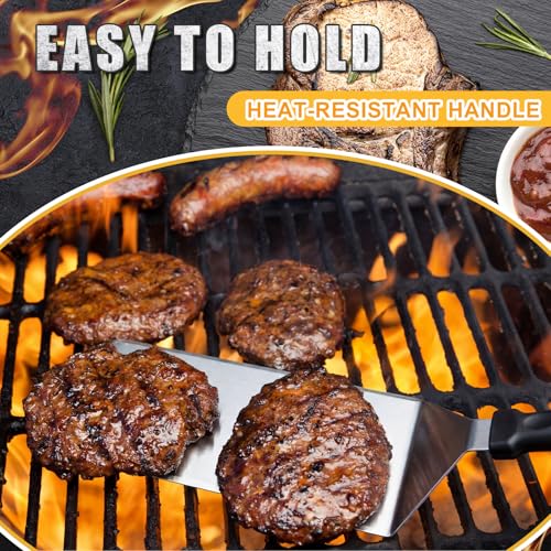 3 Pcs Smash Burger Kit 12" Cheese Melting Cover and 8.5" Burger Press with Grill Spatula Basting Cover, Stainless Steel Hamburger Turner, Melting Dome, Accessories Kit for BBQ Kitchen