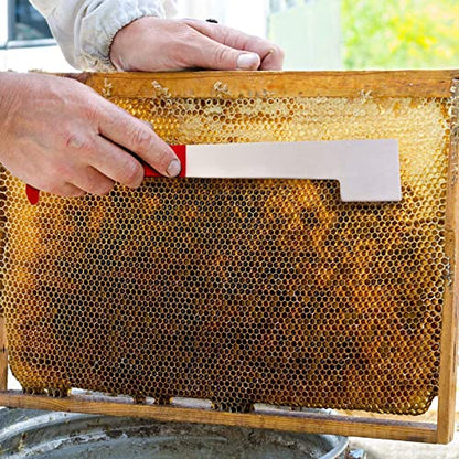 Steel Hive Tool J Hook hive Tools Stainless Steel Beekeepers J Hook Hive Tool Bee Hive Frame Lifter and Scraper for Beekeepers (1)