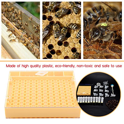 155Pcs Bee Queen Rearing Grafting Kit,Queen Rearing Kit,Bee Cultivating Tool Plastic Beekeeping Box Cell Cup Marking Tube bee Rearing System Grafting Tool Set