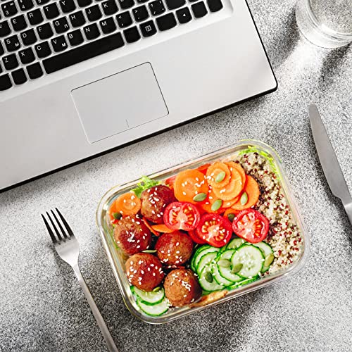 M MCIRCO 24-Piece Glass Food Storage Containers with Upgraded Snap Locking Lids,Glass Meal Prep Containers Set - Airtight Lunch Containers, Microwave, Oven, Freezer and Dishwasher,White - color: White